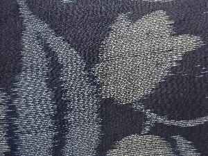 アンティーク　草花模様織り出し本場夏大島紬着物